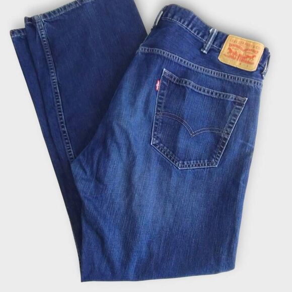 Levis 569 Jeans 38x34 Dark Wash Straight Leg Cotton Mens Roomy Loose Fit Comfy - Picture 2 of 8